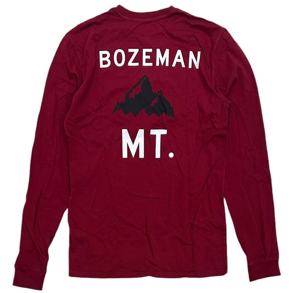 Teton Gravity Research Men's T-Shirt Core Tracks Bozeman Montana Long Sleeve Tee